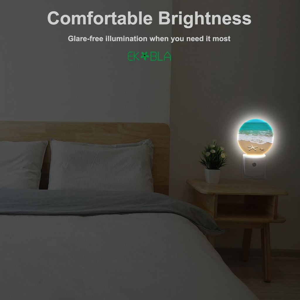 EKOBLA Ocean Night Light, Plug in Nightlight with Dusk to Dawn Sensor