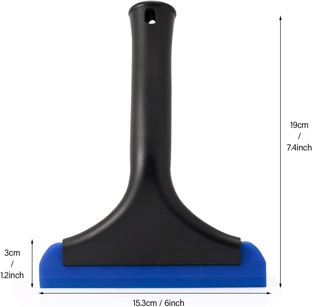 Gomake Small Silicone Squeegee Window Shower Squeegee Tool,Auto Water Blade for Car Windshield, Window, Mirror, Glass Door,Bathroom