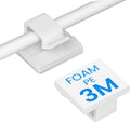 30 Pcs Small White Adhesive Cable Clips for wall, Cord Holder for Desk car