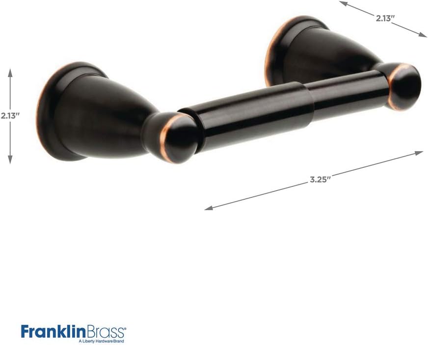 Franklin Brass 3-Piece Oil Rubbed Bronze Bathroom Set Towel Rack, Ring, Toilet Paper Holder| Kinla Bath Accessories