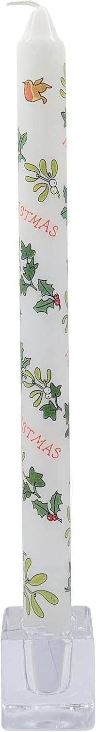 Alison Gardiner Merry Christmas Holly & the Ivy Advent Taper Candle 10hr Burn