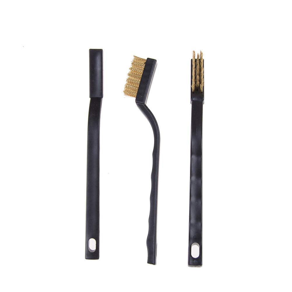 30PCS Mini Brass Wire Brush , Curved Handle, Masonry Brushes