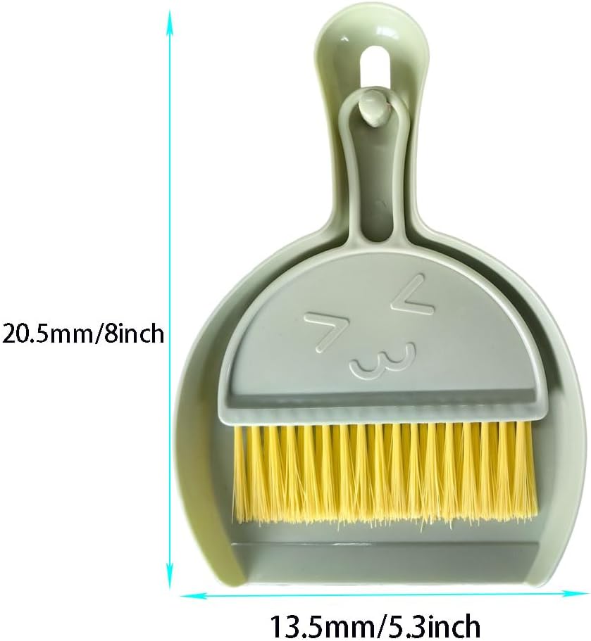 Mini Broom and Dustpan with Hanging Hook Set for Home Car Kitchen Table