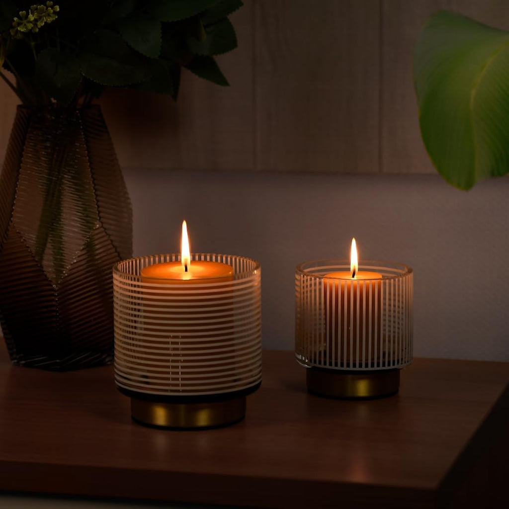 Beeswax Pillar Candles 3x4 Inch, Pure Natural Beeswax Candles - Unscented, Long Lasting Burn Time, Smokeless and Dripless