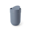 Umbra Touch Bathroom Trash Can with Lid, 1.6 Gallon, Slate Blue
