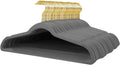 Stormix Adult Velvet Hangers Non-Slip Shoulder Notches, 17.3'' 52 Pack Gray