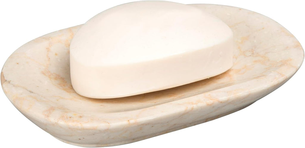 Creative Home Marble Soap Dish for Bathroom Sink, Natural Stone Soap Holder