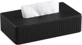 Short Tissue Box Cover, Rectangle Tissue Box Holder, Black