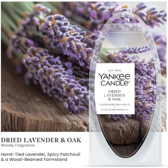 Yankee Candle Fresh & Clean Fragranced Wax Melts Variety Pack, 6 Wax Spheres per Package, Pack of 4 (24 Cubes Total), Clean Cotton, Ocean Air, Dried Lavender & Oak, Seaside Woods