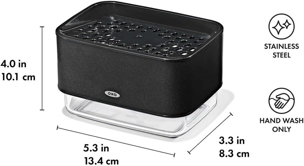 OXO Good Grips Soap Dispensing Sponge Holder - Matte Black