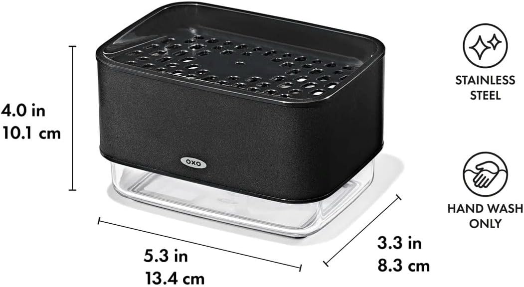 OXO Good Grips Soap Dispensing Sponge Holder - Matte Black