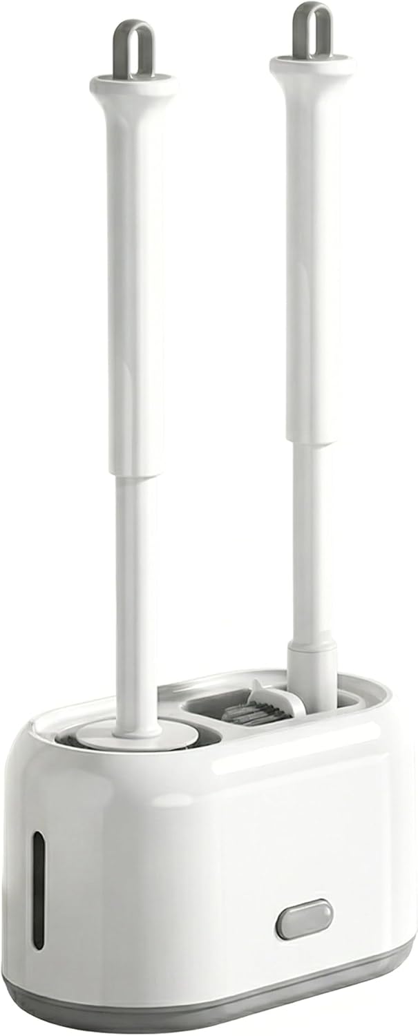 ROOM127 Wall-Mounted 2-in-1 Toilet Brush Set with Holder and Crevice Brush