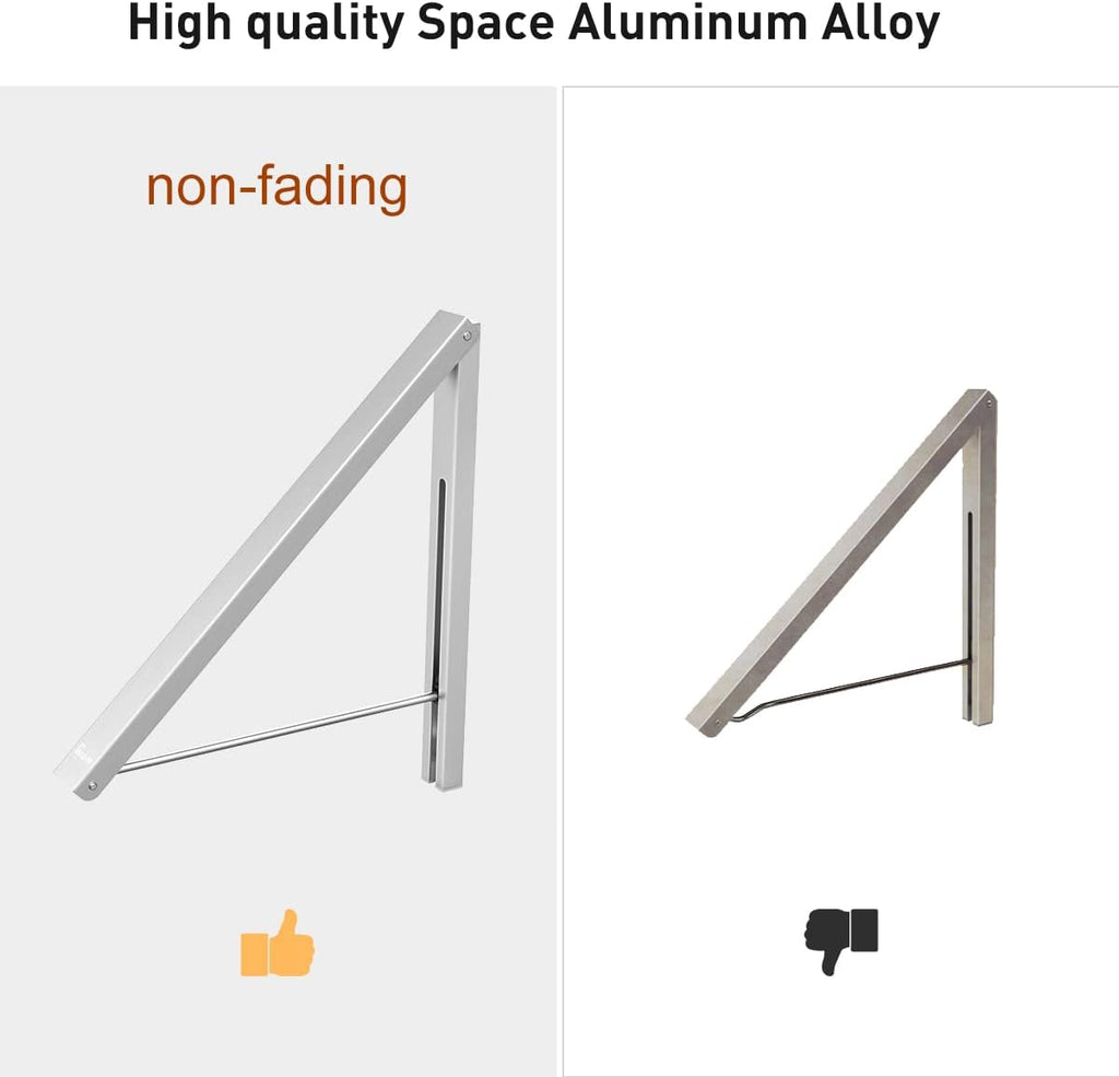Valet Hook Drying Rack Clothes Hanger Folding Coat Racks Aluminum Home Storage Organiser Space Savers 2 Packs