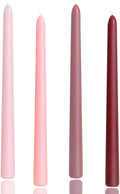 10in Gradient Taper Candles Set of 4 Pack Tapered Candle, Tall Candlesticks,for Dinner Party Wedding, Home Decor,Kitchen Decors,Christmas,Halloween (Pink Gradient, 10 inch)