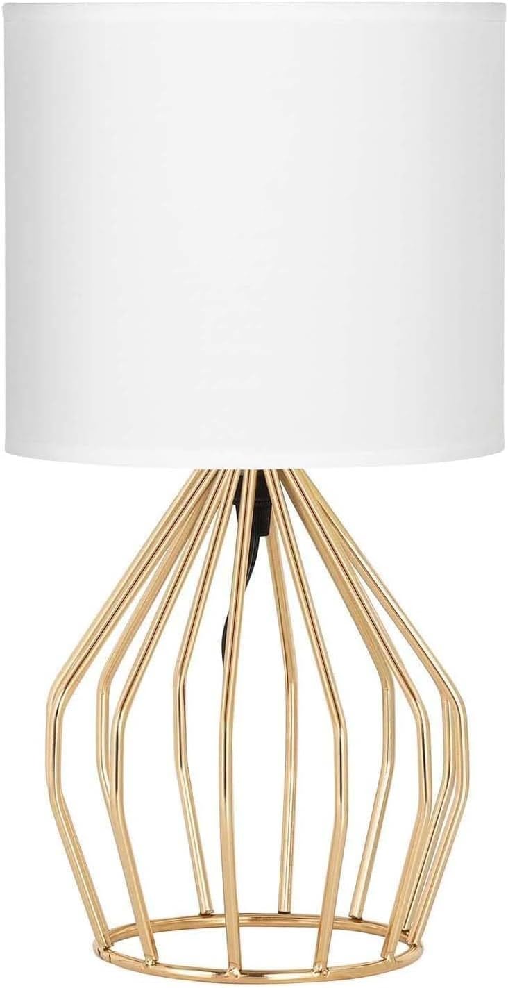 HAITRAL Gold Table Lamp - Modern Style Desk Lamp,13.8Inch,E26 Base