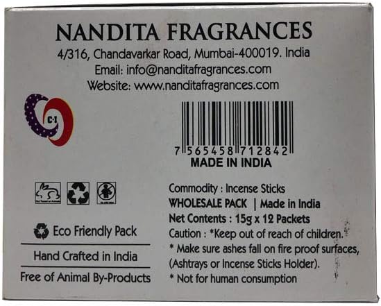 Nandita Mantra Meditation Premium Masala Incense Sticks - Pack of 3 (15 Gram Each)