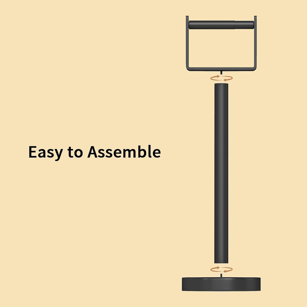 YUMORE Heavy Duty Toilet Paper Holder Stand, Extra-Weighted Base No Tipping