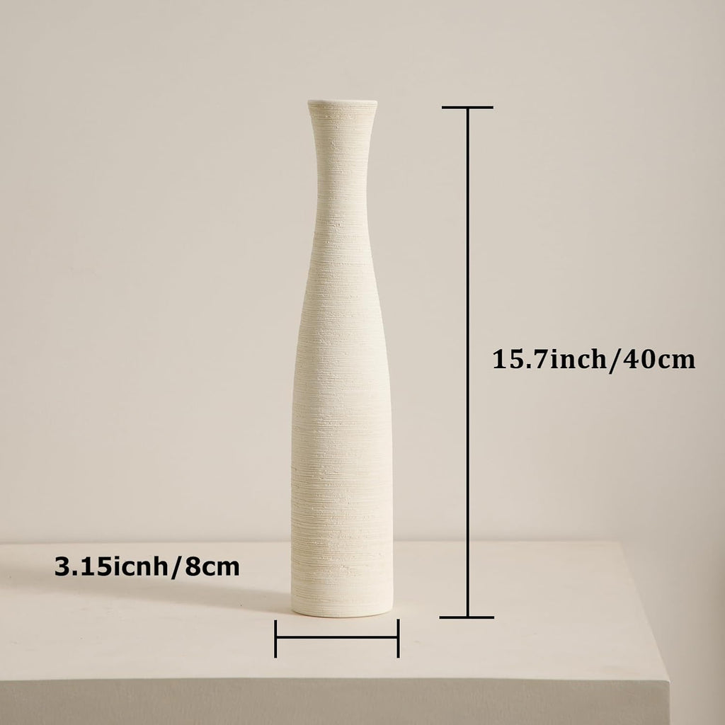 Ceramic Vase Home Decor, 15.7" Tall Flower Vases Modern Rustic Farmhouse