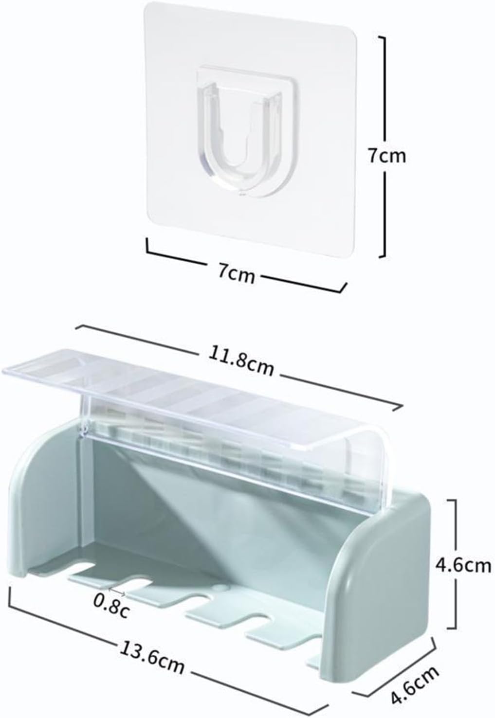 Toothbrush Holders for Bathrooms,Kids Toothbrush Holders with Cover,5 Slots Electric Tooth Brush Holder Wall Mounted Toothbrush Organizer,Shower Restroom Bathroom Accessories (Blue)
