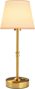 EppieBasic Cordless Table Lamp Rechargeable: Fast Charging & Long Lasting - 2700K Warm Light Samll Vintage Gold Lamps for Women Housewife - Dinning Living Room Bedroom