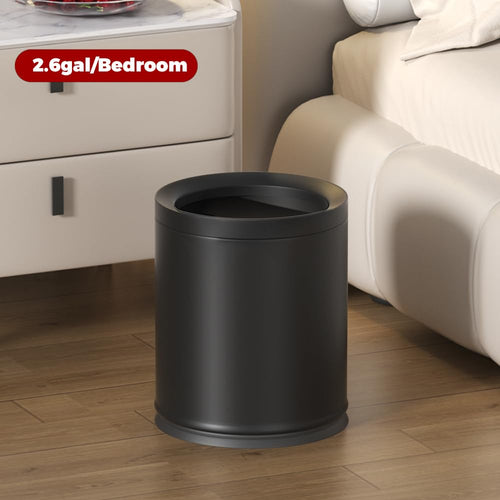10L/2.6GAL Black Bathroom Garbage Can,Open Top