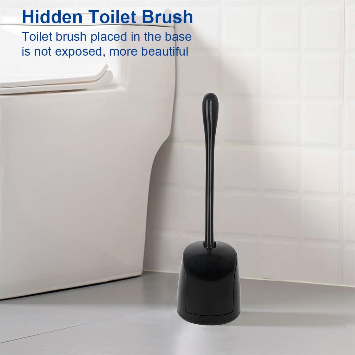 CELOX Toilet Bowl Brush and Holder for Bathroom Cleaning, 2 Set，Black