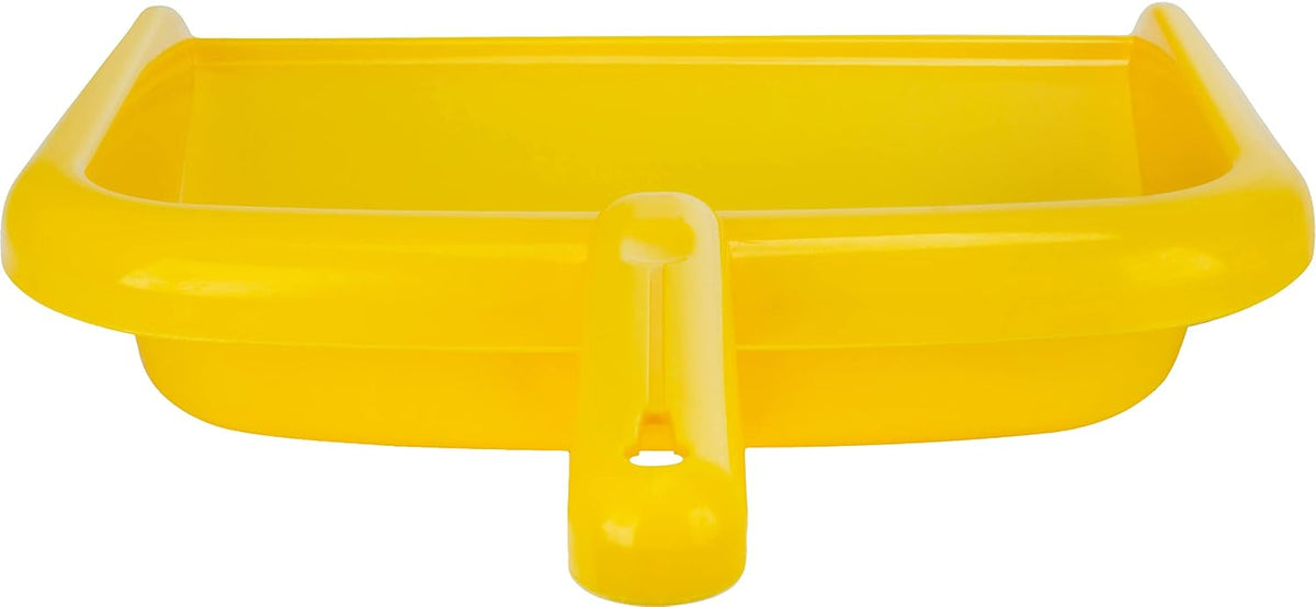 SPARTA Large Handheld Dustpan with Hanging Hole, Heavy-Duty Plastic Dustpan with Wide Lip for Countertops and Surfaces, Plastic, 10 Inches, Yellow