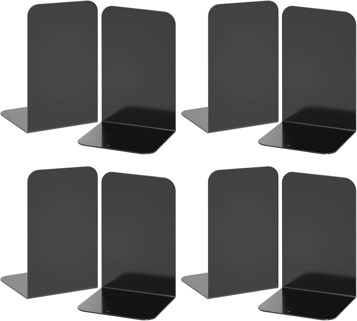 VFINE 4 Pairs Book End, Bookends for Shelves , Book Stopper for Heavy Books
