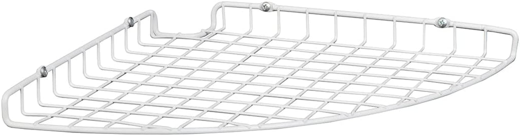 ClosetMaid Corner Shelf Organizer, Wall Mount Hanging Corner Shelves, Durable Steel, White, 8282