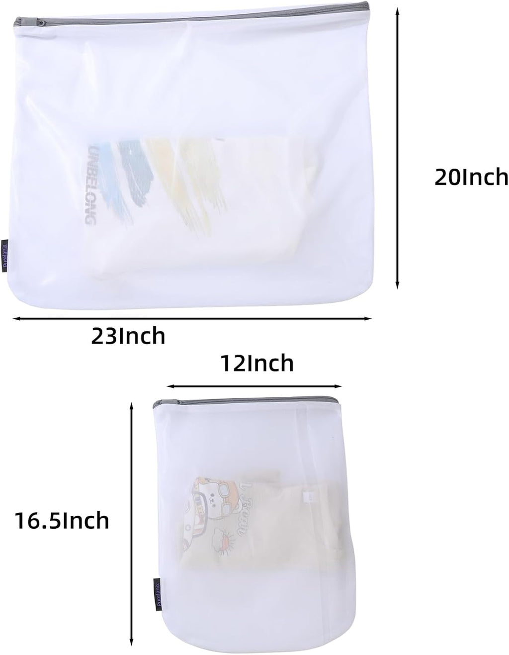 Mesh Laundry Bags Reusable Fine-Mesh Laundry Bags with Zippers and Elastic Edges—Delicate laundry protection bags for underwear, bras, socks, and other intimate apparel(2pc)