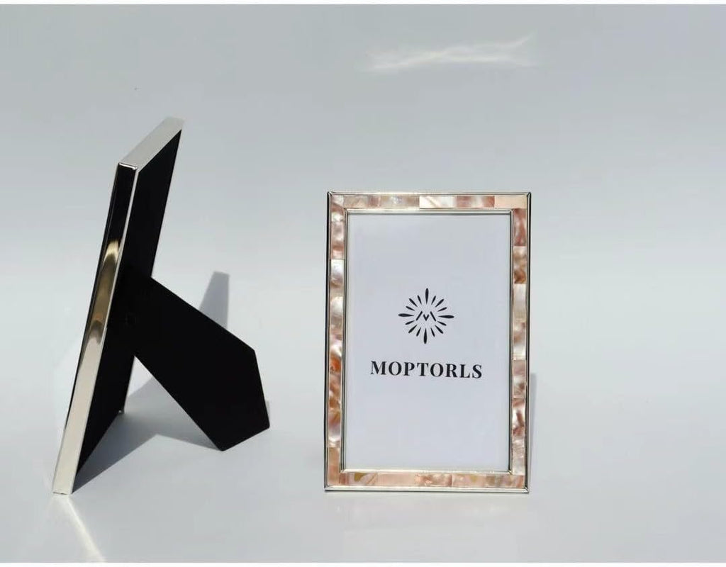 4x6 Mother of Pearl Shell Metal Picture Frame Colorful 1Pc