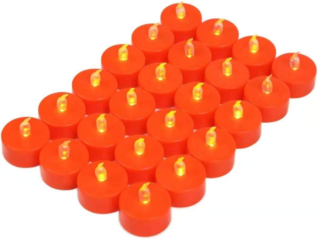 Tappovaly Battery Operated LED Tea Lights:24 Pack Flameless Votive Candles