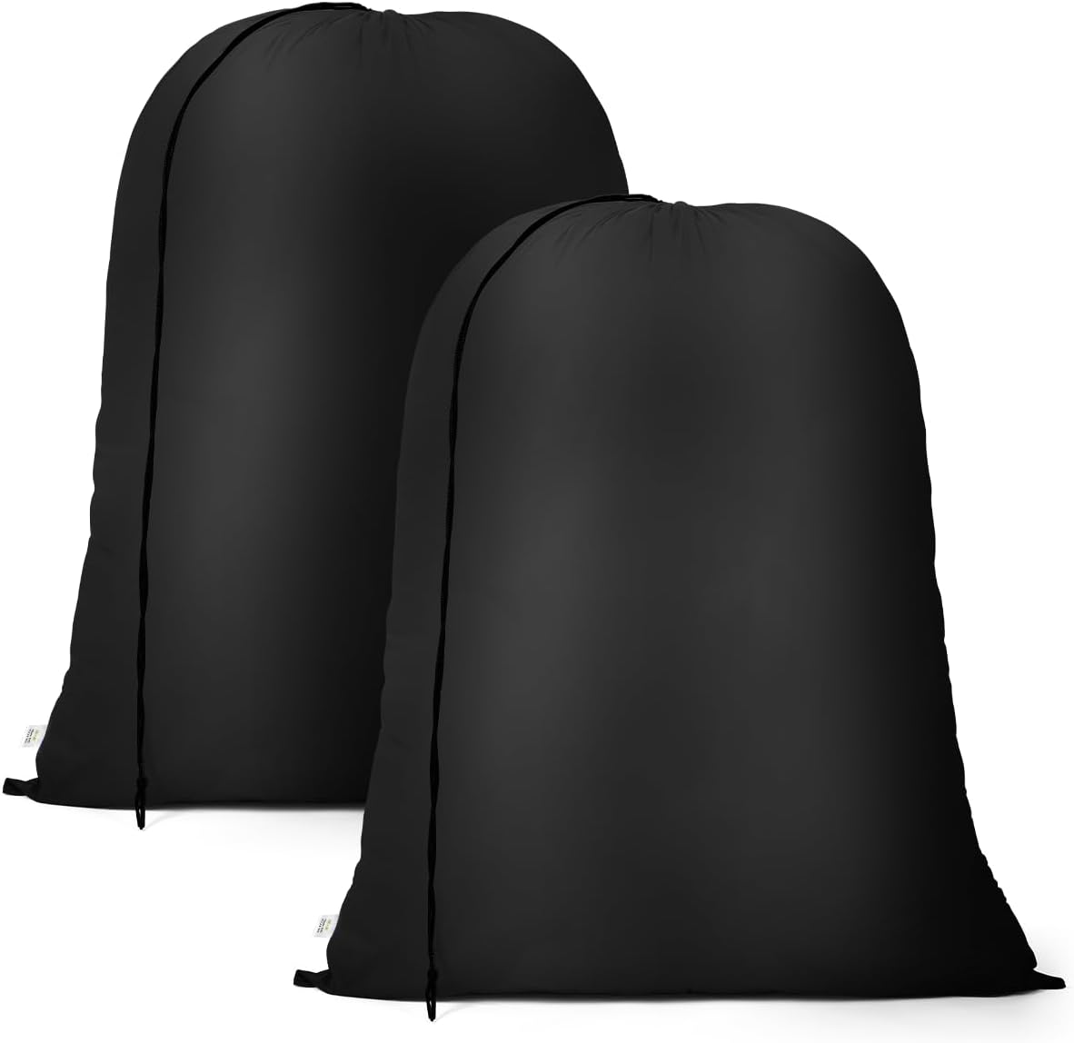 OTraki Small Laundry Bag 16x20 Inch Laundry Sack Bag with Drawstring Closure 2 Pack Laundry Wash Bag Dirty Clothes Organizer Machine Washable for Camp Drying Do Not Exceed 176℉ Black