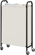GRANNY SAYS Laundry Hamper, Slim Basket with Wheels and Handles, Beige, 80L