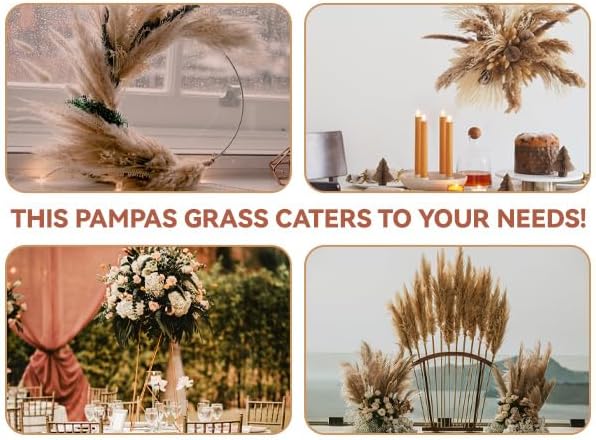 125Pcs Natural Dried Pampas Grass Decor 7 Types Dried Flowers