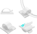 LinkDocs Cable Clips White, Adhesive Cord Clips, Cable Staples Outdoor Cable Management Wire Organizer Cord Holder for Under Desk, Car, Wall, TV PC Ethernet Cable (30 PCS White)