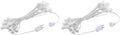 Novelty Lights 25 Foot C7 Outdoor String Light Christmas Stringer - Patio String Lights - Candelabra Base (C7/E12) - 12" Spacing - White Wire (Pack of 2)