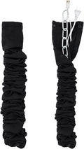 Black Farmhouse Cord Hider, TV Cord Cover and Cable Sleeve, 2 Pack 70.8 in with Button Snap Closure for Lamp Cord