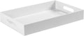 Sooyee Acrylic Serving Tray with Handles, 16" x 12", White