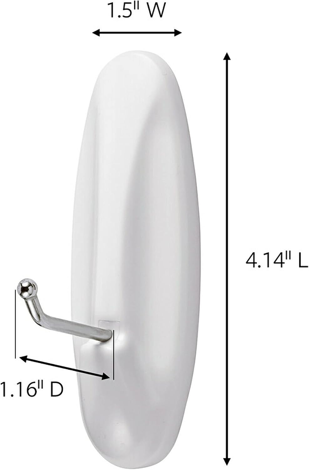 Command Large Wire Hooks, White, 14 Hooks, 24 Strips/Pack