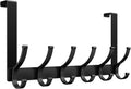Optish Over The Door Hooks, Door Hanger Hook, Over The Doors Towel Rack for Bathroom, Doors Towel Hanger for Hanging Coats Hats (1Pack,Black)