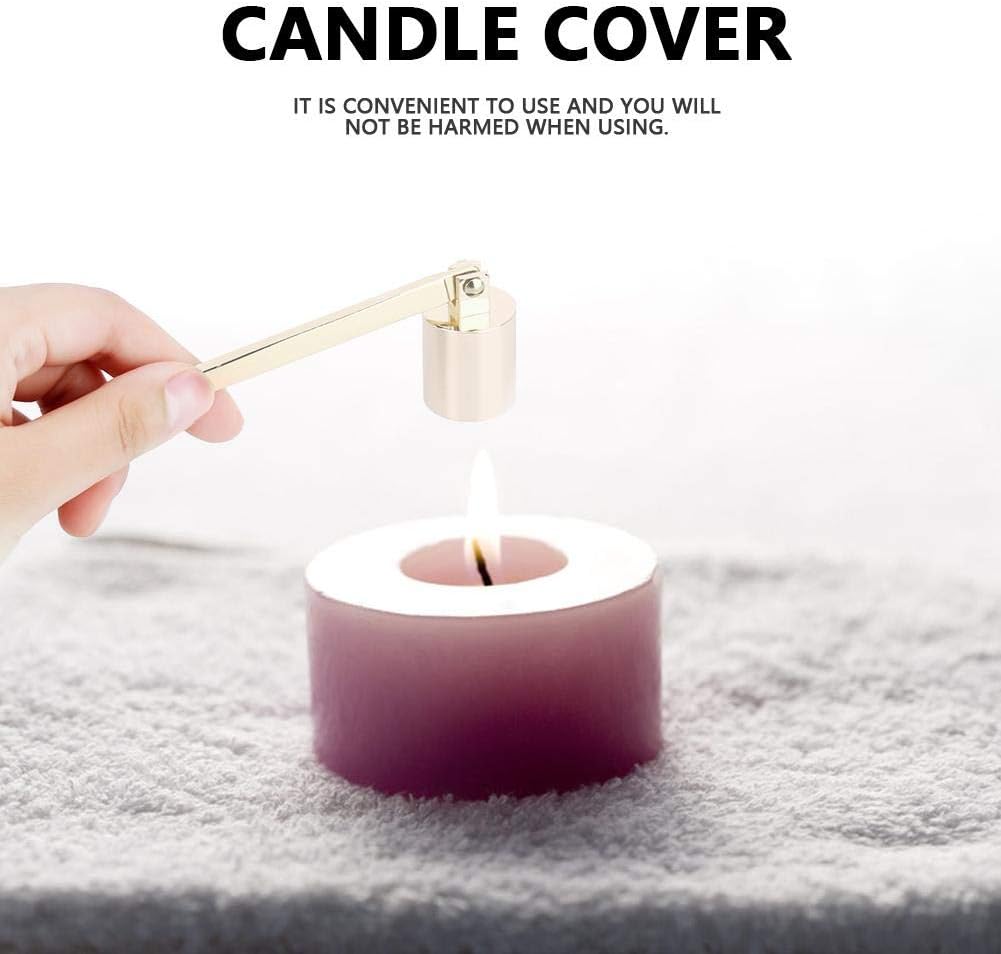 Stainless Steel Candle Snuffer Wick Dipper Oil Lamp Trim Trimmer Scissor Cutter Tool Hook(Gold)