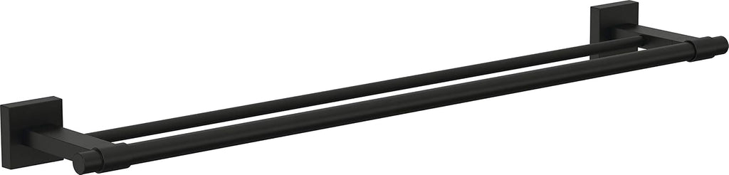 Franklin Brass Maxted (1-Pack) 24" Towel Rack for Bathroom, Matte Black Double Towel Bar for Bathroom Wall Towel Holder Rod Wall Mounted Bathroom Accessories MAX25-FB