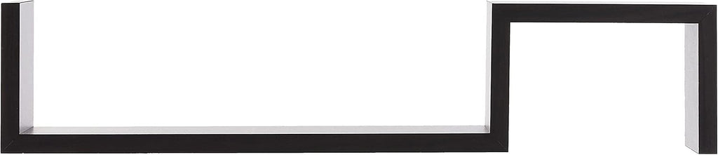 Greenco Set of 2 Decorative S Wall Mounted Floating Shelves- Espresso Finish (Espresso)