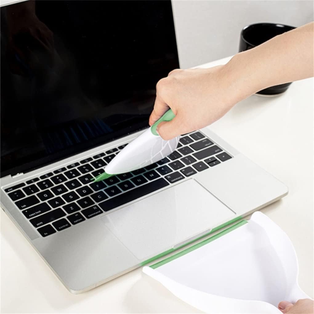 Dust pan Broom Brush Dustpan - Small Broom and Dustpan Set,Mini Broom and Dustpan,Small Dustpan and Brush Set for Home Cleaning, Sofa, Desk, Guinea Pig Cage, Cat Litter etc.（Light Green）