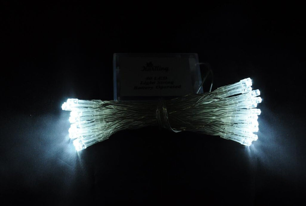 Karlling Battery Operated Christmas Lights, 13ft White Fairy Lights