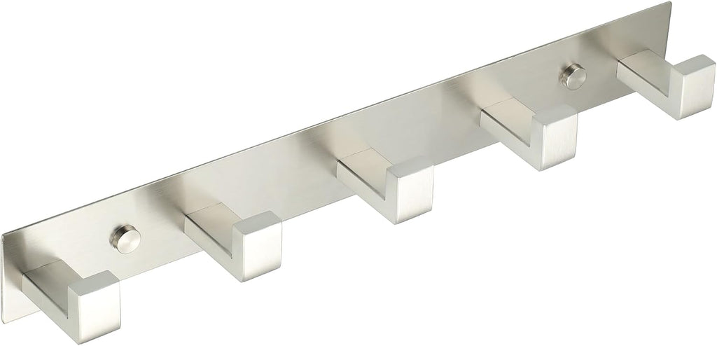 Alise Coat Hook Wall Mount Hat and Coat Rack 5 Hooks Wall Mount,Brushed