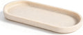 Clasin Home Vanity Tray for Bathroom Counter, Travertine-Look Decorative Tray for Perfume Jewelry Candle, Non-Slip Decor Organizer for Kitchen Countertop, Dresser, Coffee Table (11 x 4.9 Inch)