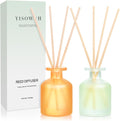 Reed Diffuser - Citrus&Linen 3.38oz (100ml) 2 Pack Essential Oil Reed Diffuser Set with 8 Sticks, Long Lasting Fragrance for Home, Bathroom, Bedroom, Room, Decor