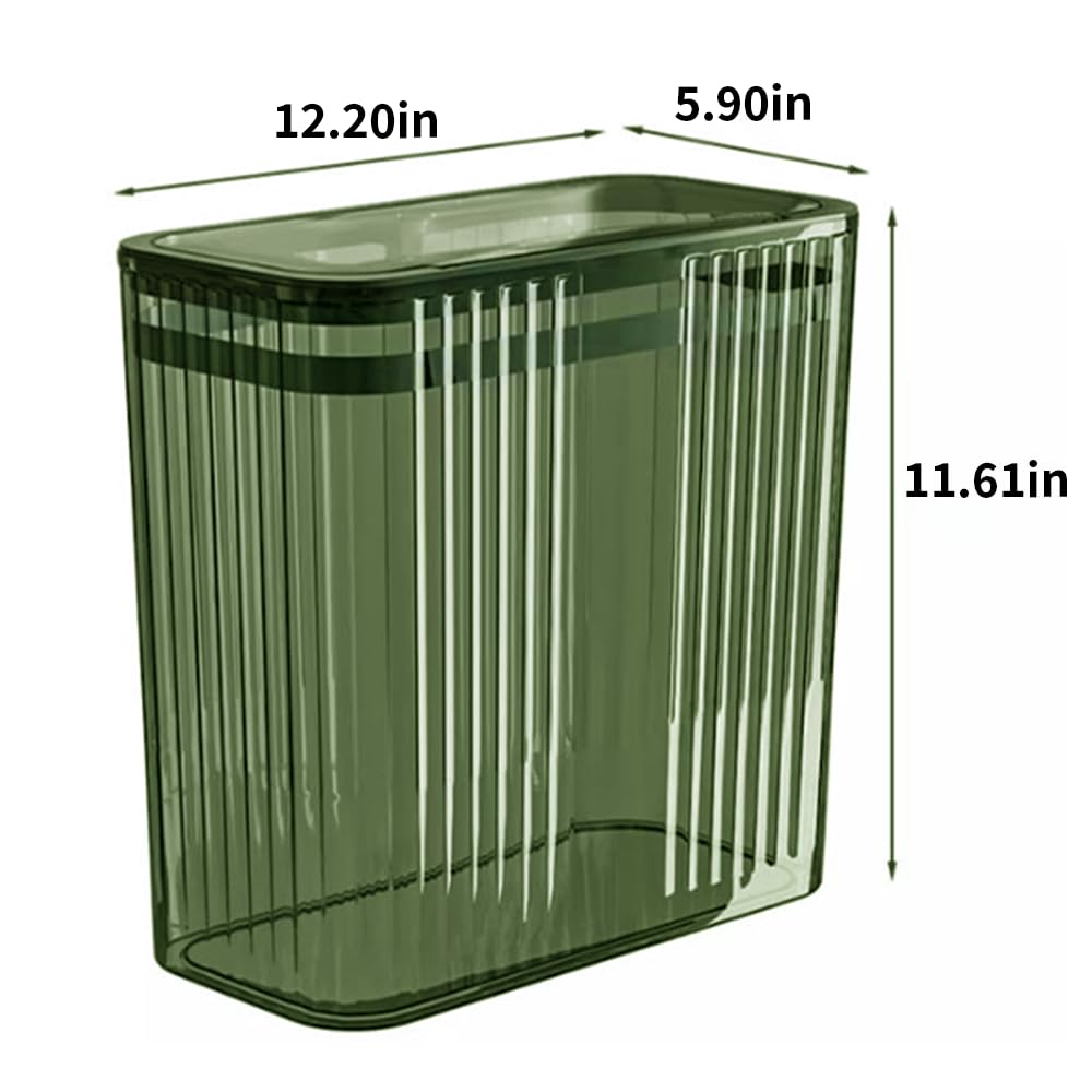 Bathroom Trash Cans with Lids, 3.5 Gallon (Green)